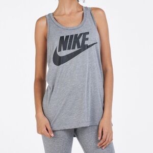Nike Essentials Racerback tank top Gray/Black Size Small